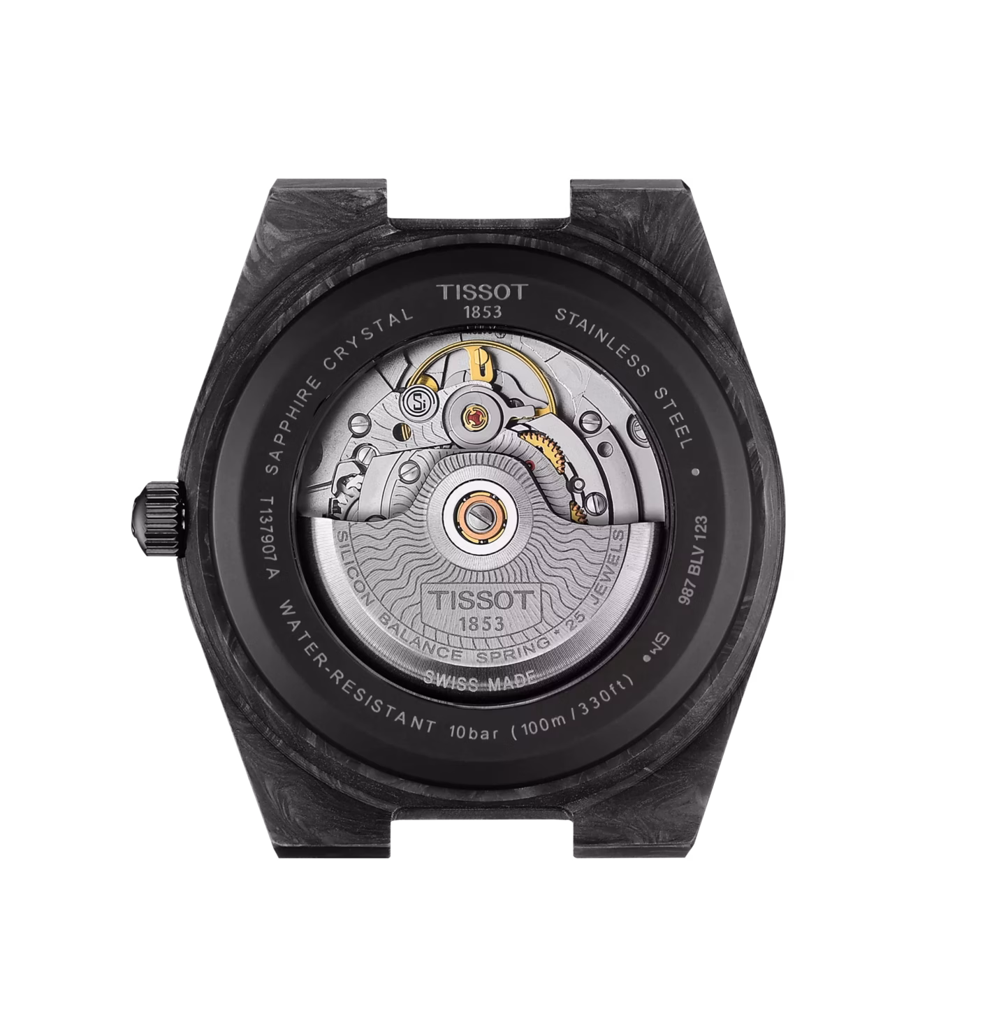 TISSOT 天梭 PRX Powermatic 80 40.5mm Carbon 鍛造碳纖維機械錶 T137.907.97.201.00