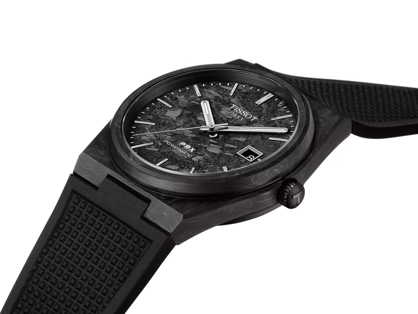 TISSOT 天梭 PRX Powermatic 80 40.5mm Carbon 鍛造碳纖維機械錶 T137.907.97.201.00