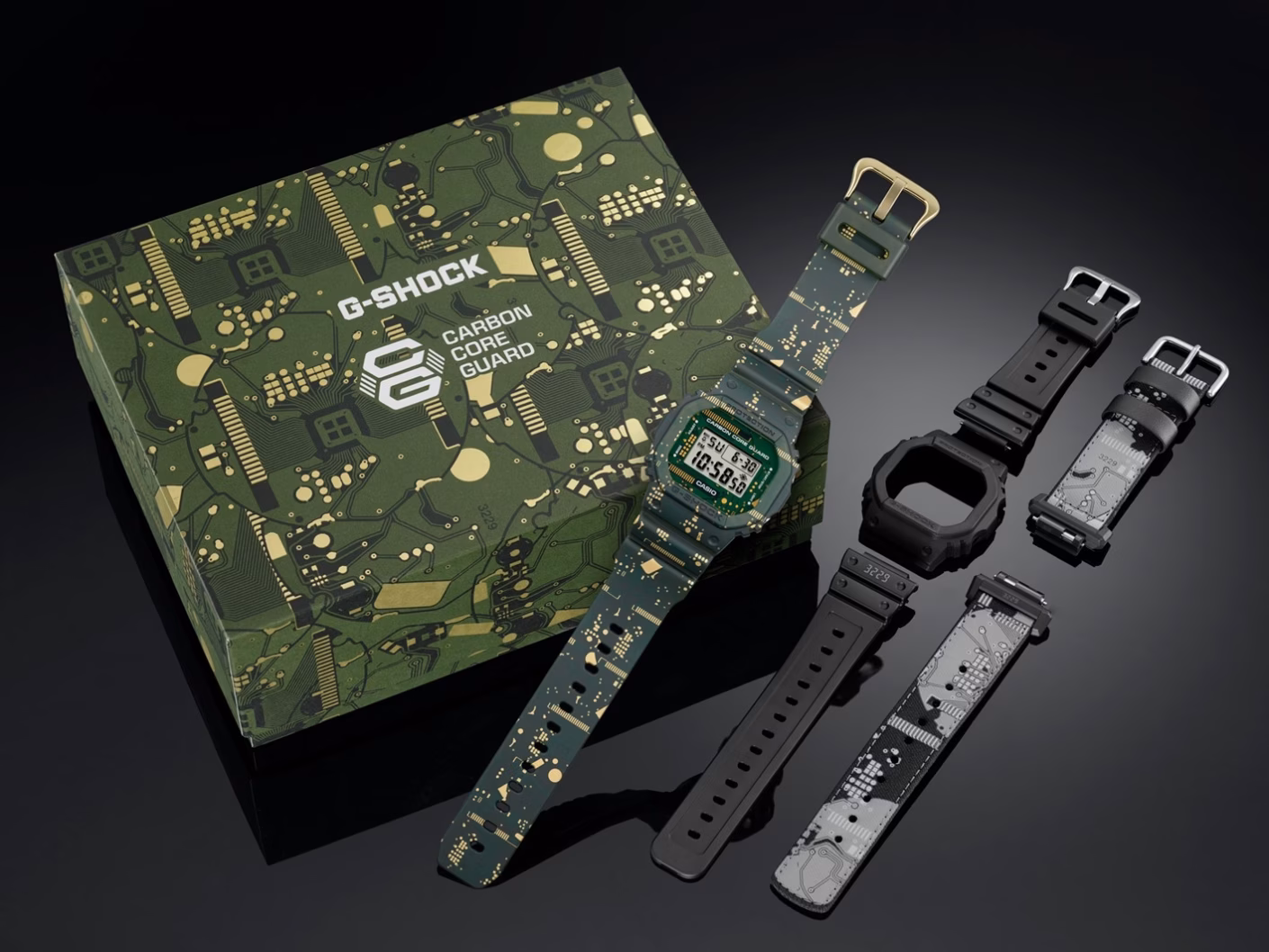 CASIO 卡西歐 G-SHOCK DWE-5600CC-3 碳纖維強化數位迷彩 數位腕錶