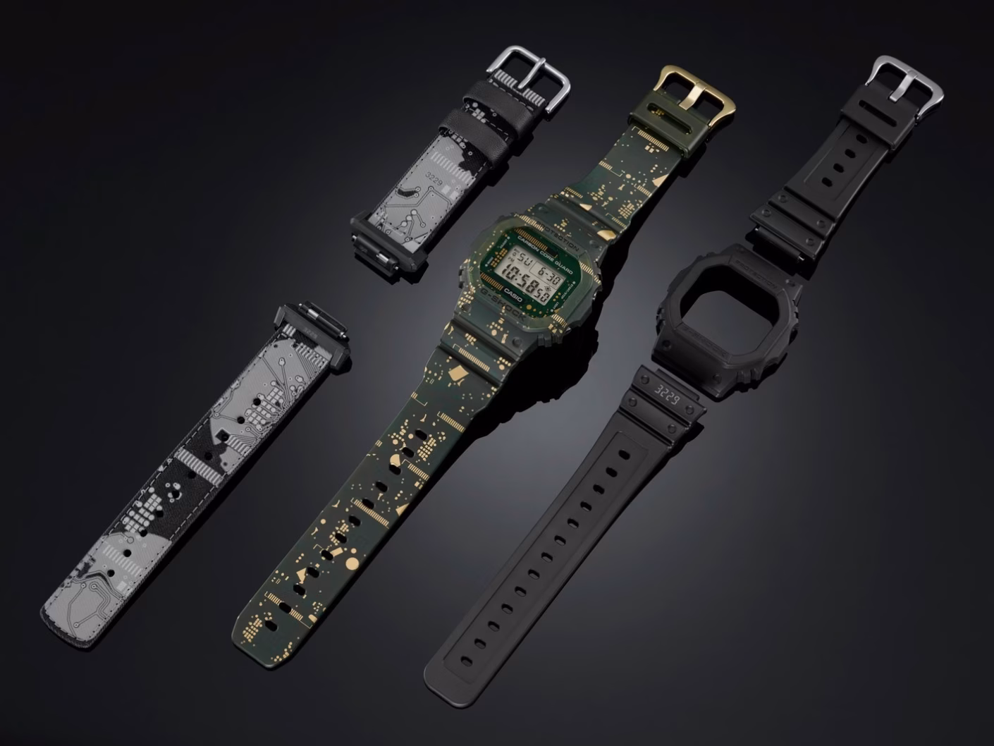 CASIO 卡西歐 G-SHOCK DWE-5600CC-3 碳纖維強化數位迷彩 數位腕錶