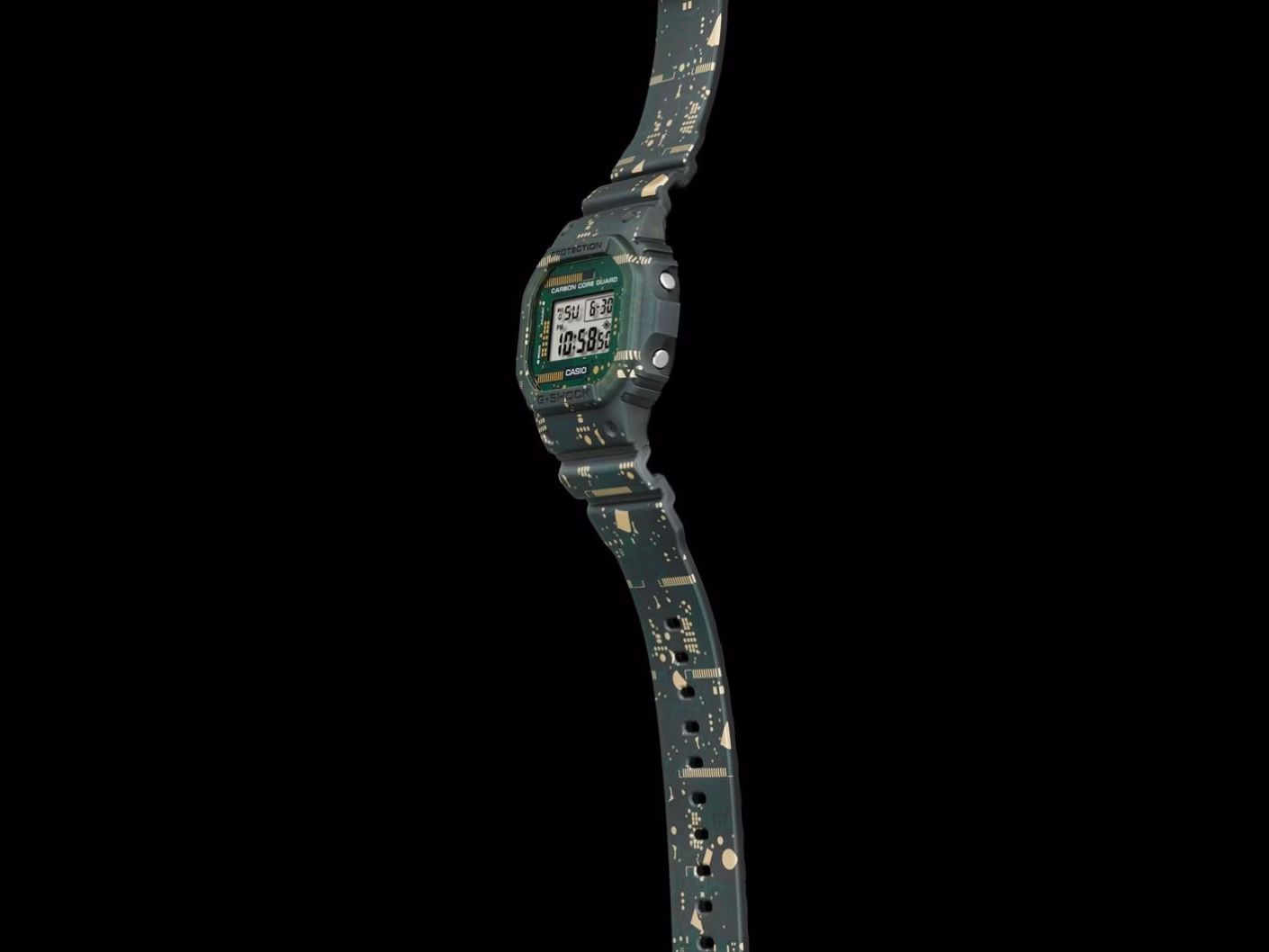 CASIO 卡西歐 G-SHOCK DWE-5600CC-3 碳纖維強化數位迷彩 數位腕錶