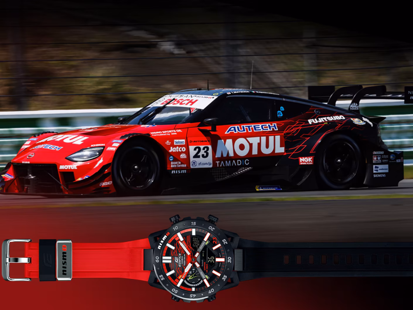 CASIO 卡西歐 EDIFICE ECB-2000NIS-1A NISMO Super GT MY23 限量聯名太陽能賽車計時錶