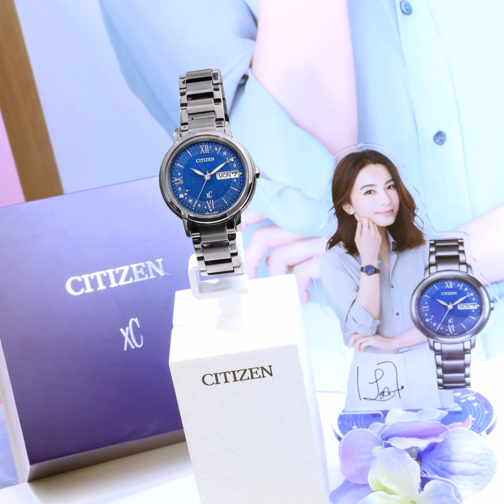 CITIZEN 星辰 xC Hebe田馥甄聯名款 甄星閃耀光動能女錶 EW2428-59L