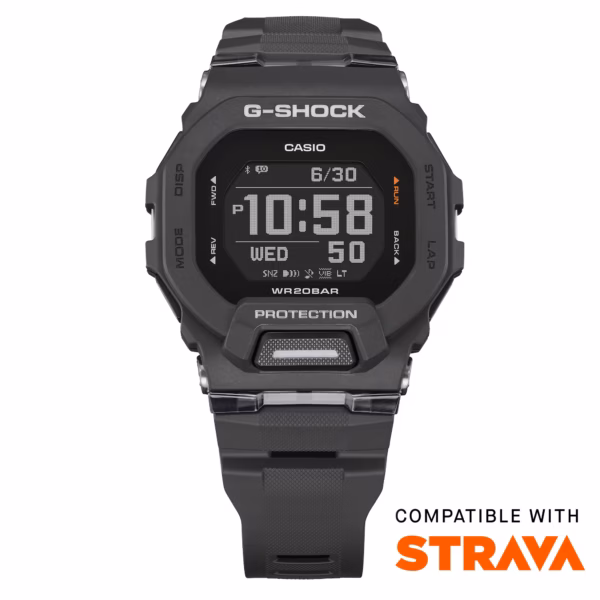 CASIO 卡西歐 G-SHOCK GBD-200-1 G-SQUAD 衝浪系列 消光黑 運動訓練數位錶：圖片 5
