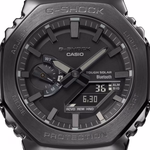 CASIO 卡西歐 G-SHOCK GM-B2100BD-1A 不鏽鋼八角系列 太陽能數位指針錶：圖片 5