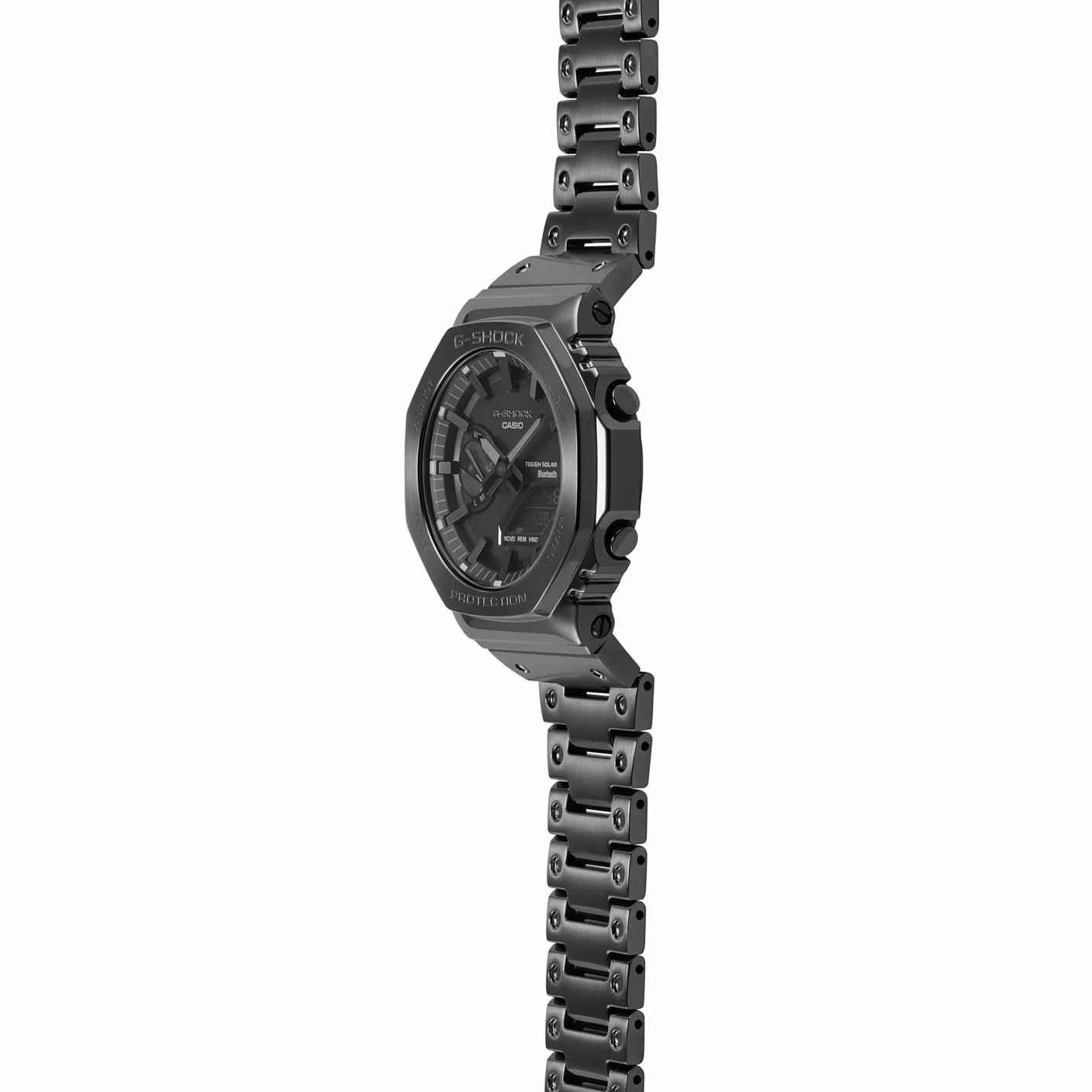 CASIO 卡西歐 G-SHOCK GM-B2100BD-1A 不鏽鋼八角系列 太陽能數位指針錶