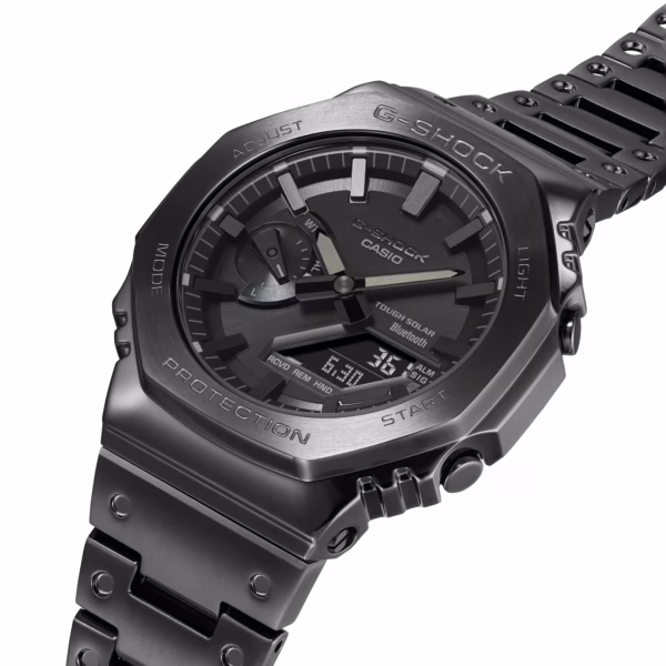 CASIO 卡西歐 G-SHOCK GM-B2100BD-1A 不鏽鋼八角系列 太陽能數位指針錶：圖片 4