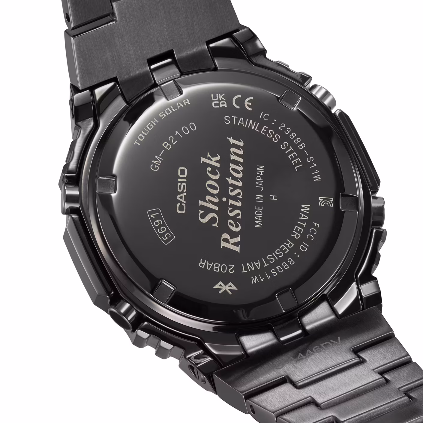 CASIO 卡西歐 G-SHOCK GM-B2100BD-1A 不鏽鋼八角系列 太陽能數位指針錶