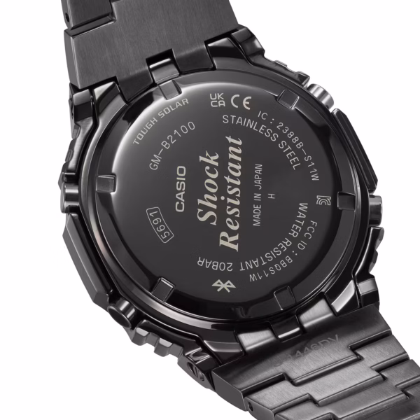 CASIO 卡西歐 G-SHOCK GM-B2100BD-1A 不鏽鋼八角系列 太陽能數位指針錶：圖片 3