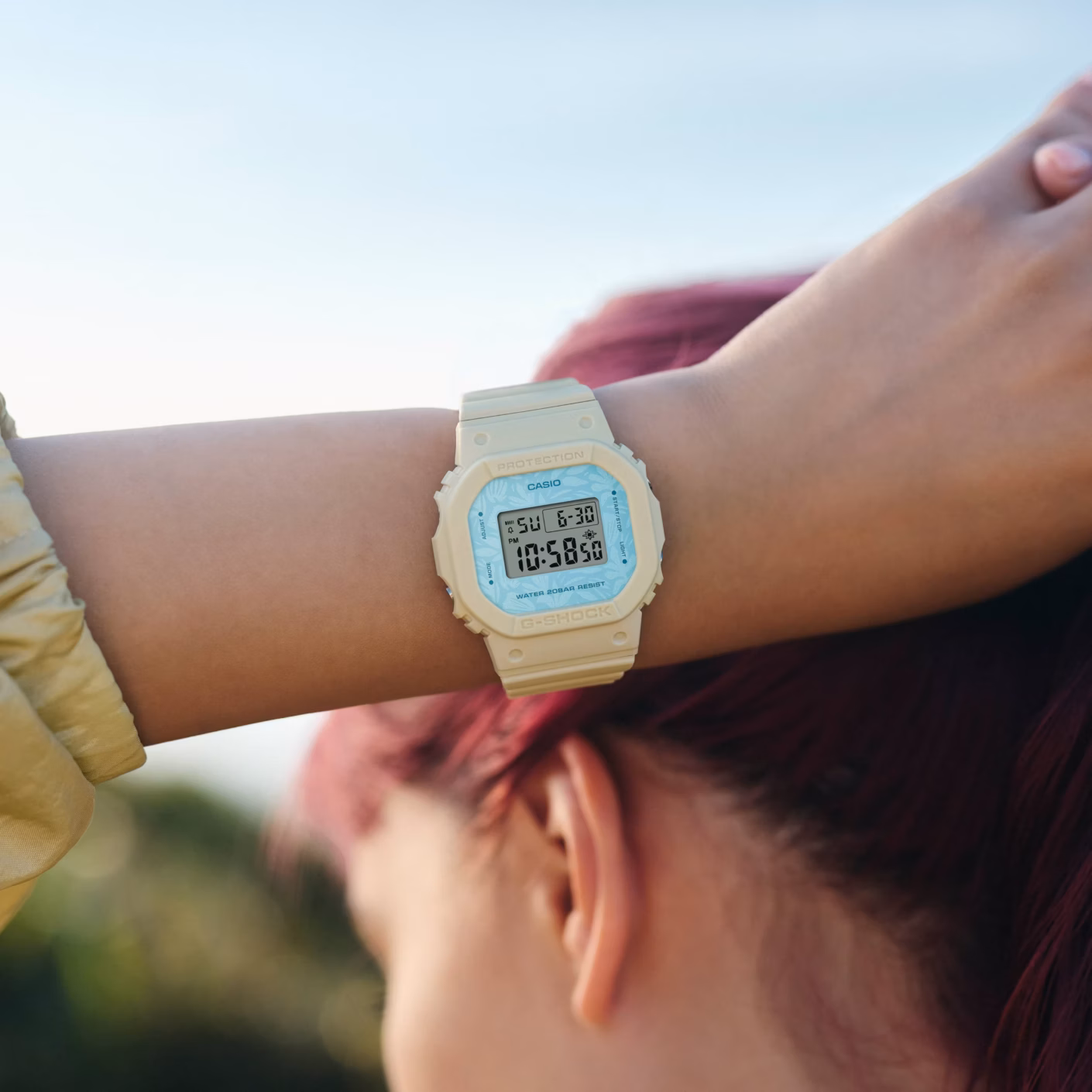 CASIO 卡西歐 G-SHOCK GMD-S5600NC-9 沙灘草本設計 經典數位錶