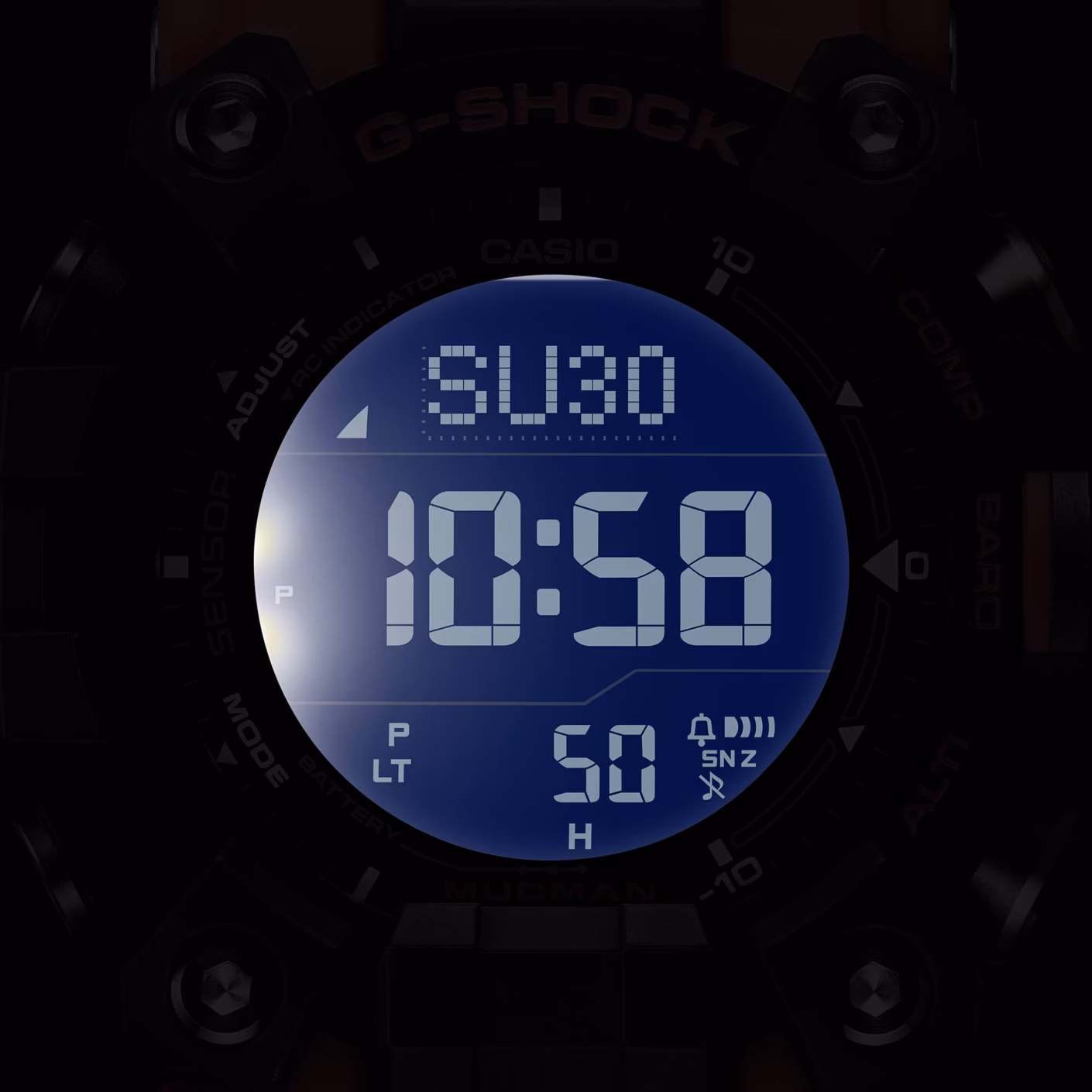 CASIO 卡西歐 G-SHOCK GW-9500-1A4 MUDMAN系列 野地橘 電波太陽能數位錶
