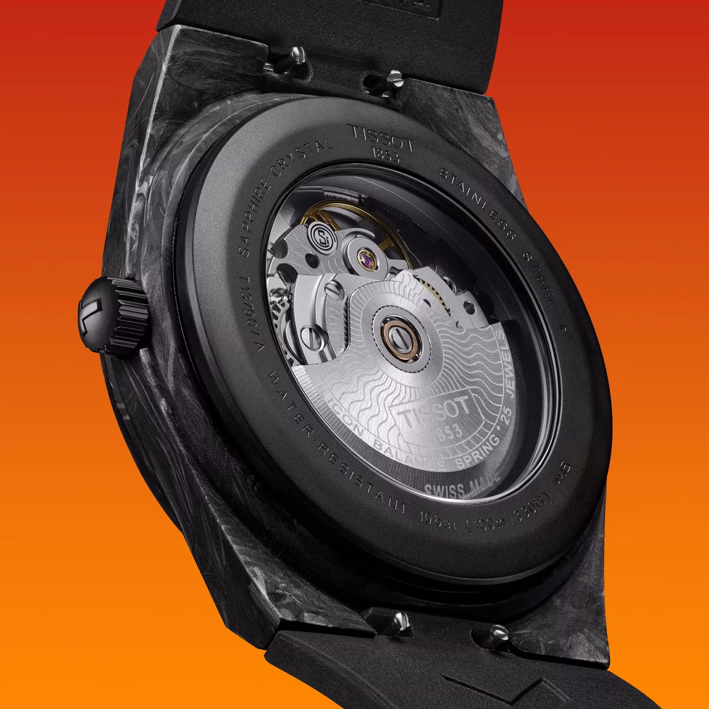 TISSOT 天梭 PRX Powermatic 80 40.5mm Carbon 鍛造碳纖維機械錶 T137.907.97.201.00