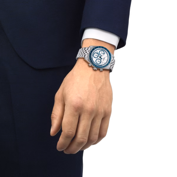TISSOT 天梭 PR516 Automatic Chronograph 賽車藍三眼計時機械錶 T149.462.11.011.00：圖片 5