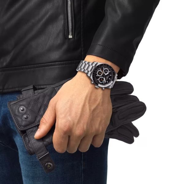 TISSOT 天梭 PR516 Mechanical Chronograph 賽車黑三眼計時 手動上鍊機械錶 T149.459.21.051.00：圖片 5