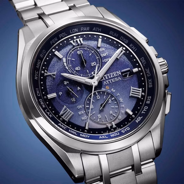 CITIZEN 星辰 ATTESA DEAR Collection 限量款 夜空彩虹系列 鈦金屬光動能電波錶 AT8240-66L：圖片 5