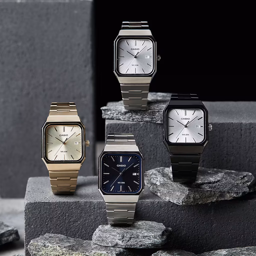 CASIO 卡西歐 MTP-B185B-7AVDF 全黑 經典方形腕錶