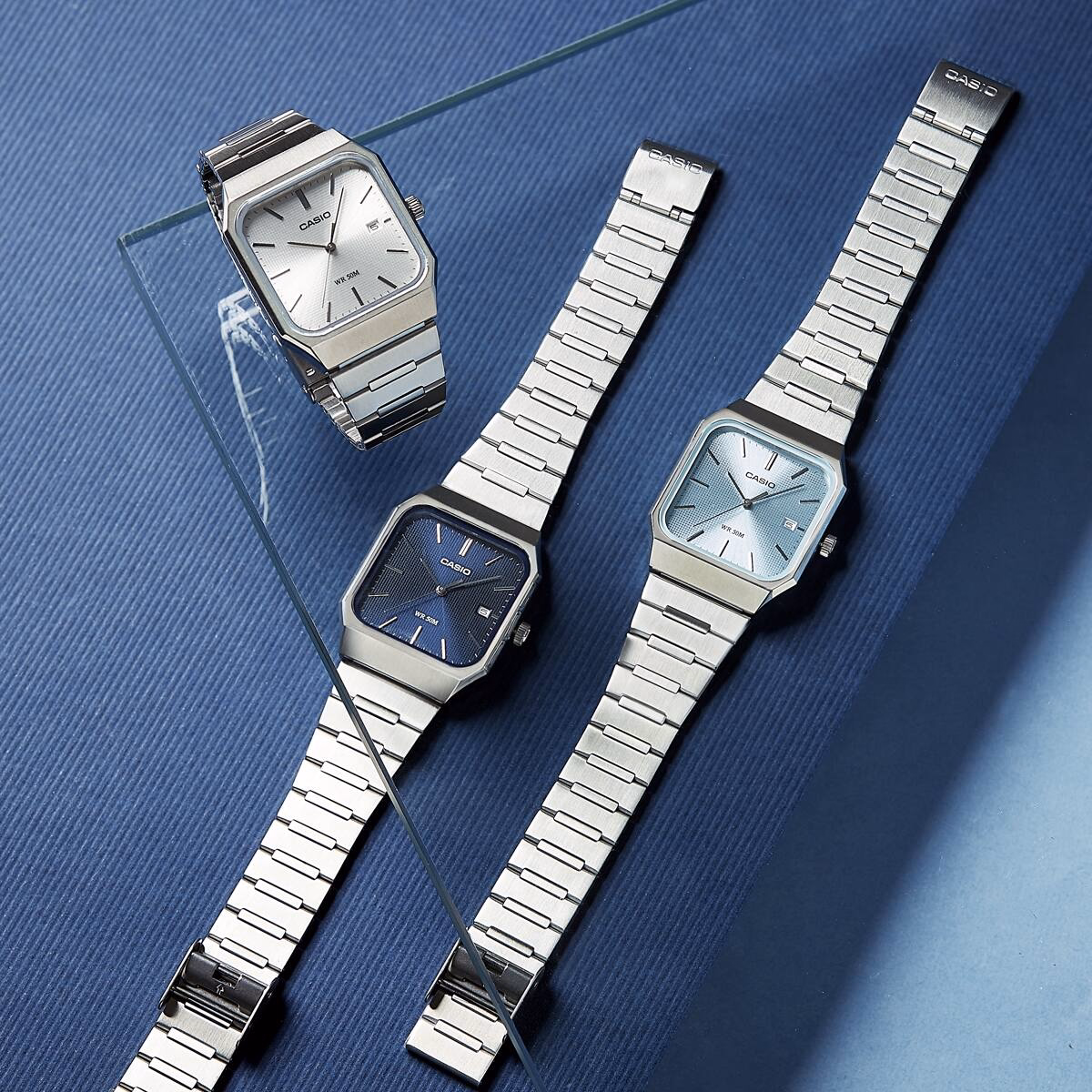 CASIO 卡西歐 MTP-B185D-2A1VDF 藍色 經典方形腕錶