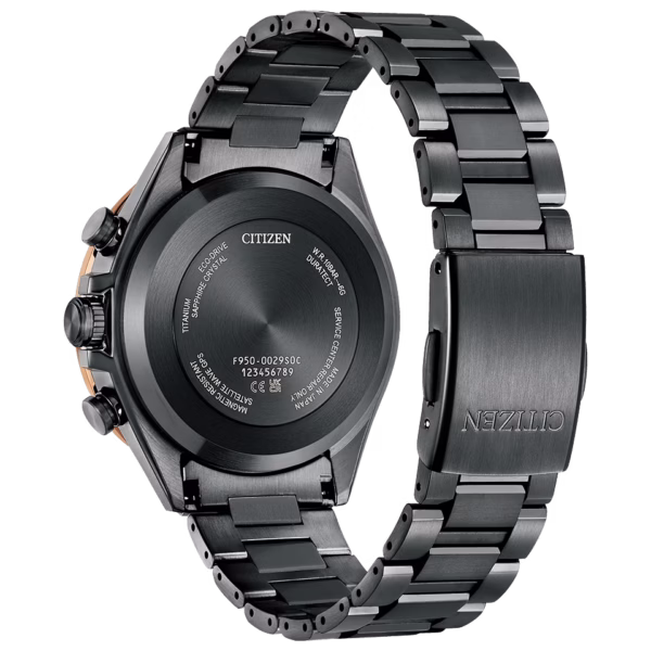 CITIZEN 星辰 ATTESA ACT Line 黑鈦系列 玫瑰金光動能GPS衛星對時錶 CC4074-61W：圖片 3
