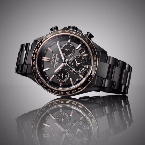 CITIZEN 星辰 ATTESA ACT Line 黑鈦系列 玫瑰金光動能GPS衛星對時錶 CC4074-61W：圖片 7