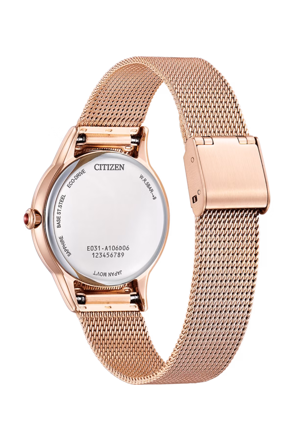 CITIZEN 星辰 L系列 亞洲限定 粉紅金非洲菊光動能女錶 EM0819-80X：圖片 3