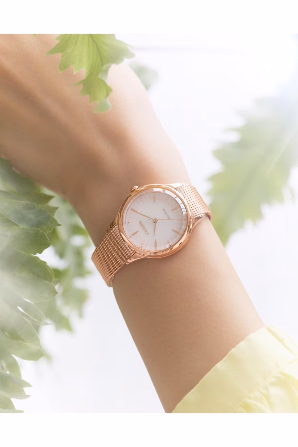 CITIZEN 星辰 L系列 亞洲限定 粉紅金非洲菊光動能女錶 EM0819-80X：圖片 6