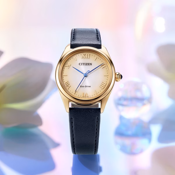 CITIZEN 星辰 L系列 優雅玫瑰金光動能女錶 EM1143-14Z：圖片 4
