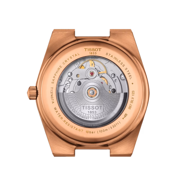 TISSOT 天梭 PRX Powermatic 80 40mm 午夜藍玫瑰金機械錶 T137.407.33.041.00：圖片 2