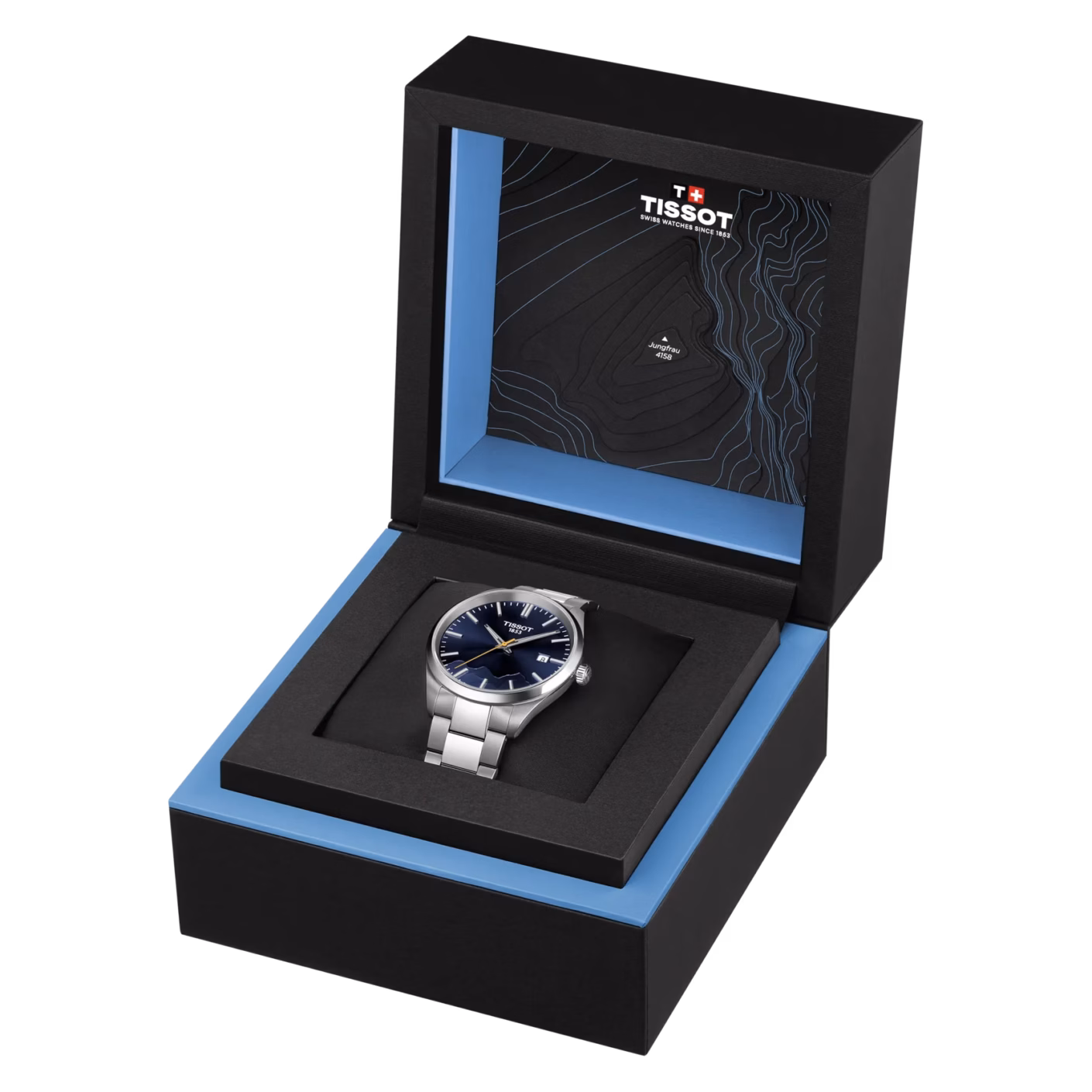 TISSOT 天梭 PR 100 Jungfraubahn Quartz 34mm 少女峰系列 經典藍 石英女錶 T150.210.11.041.01