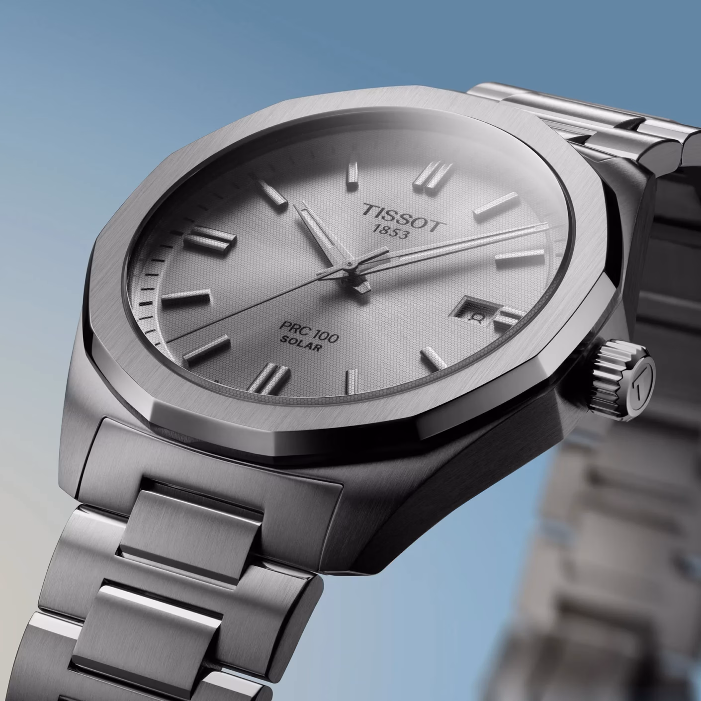 TISSOT 天梭 PRC 100 Solar Quartz 39mm 12邊形太陽能腕錶 T151.422.11.031.00