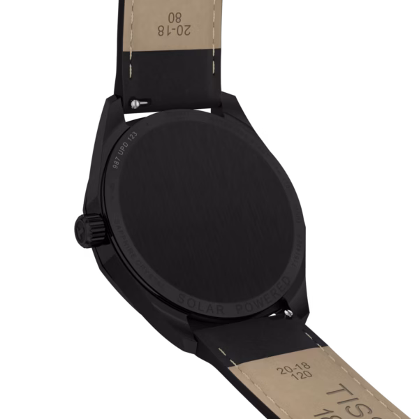 TISSOT 天梭 PRC 100 Solar Quartz 39mm 全黑皮革 12邊形太陽能腕錶 T151.422.36.051.00：圖片 5