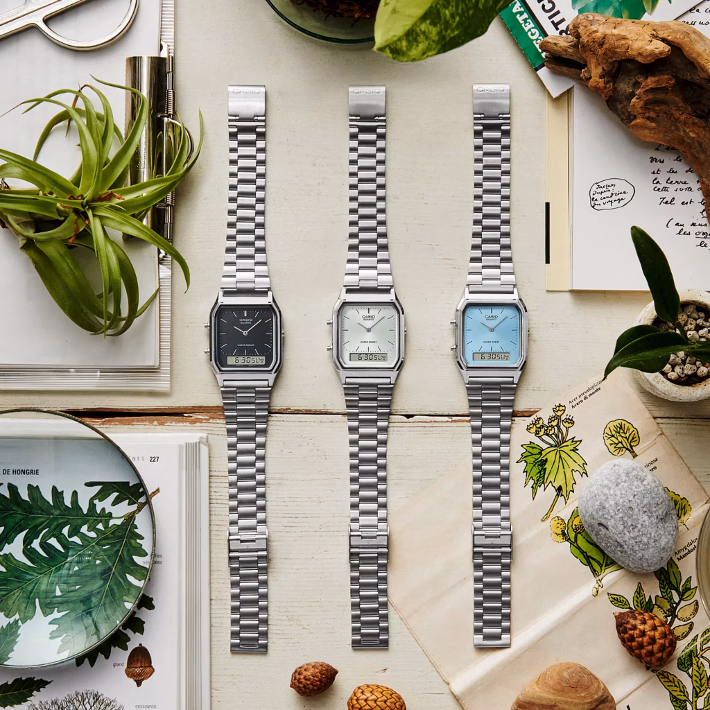CASIO 卡西歐 AQ-230A-1D 黑色 復古雙顯電子錶