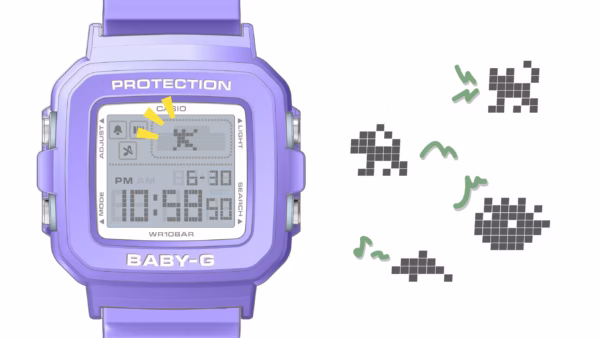 CASIO 卡西歐 BABY-G BGD-10K-6DR 酷洛米 Y2K風格時尚 淡紫色 數位像素動畫錶：圖片 10