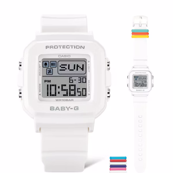 CASIO 卡西歐 BABY-G BGD-10L-7DR 白色 數位像素動畫錶：圖片 6