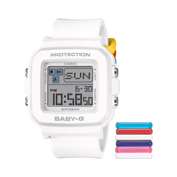 CASIO 卡西歐 BABY-G BGD-10L-7DR 白色 數位像素動畫錶：圖片 5