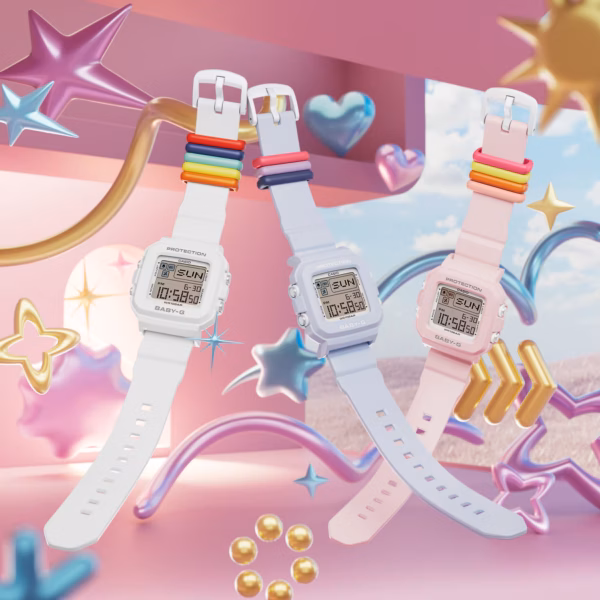 CASIO 卡西歐 BABY-G BGD-10L-7DR 白色 數位像素動畫錶：圖片 4