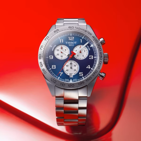 TISSOT 天梭 PRS 516 Chronograph 賽車藍三眼計時錶 T131.617.11.042.00：圖片 7