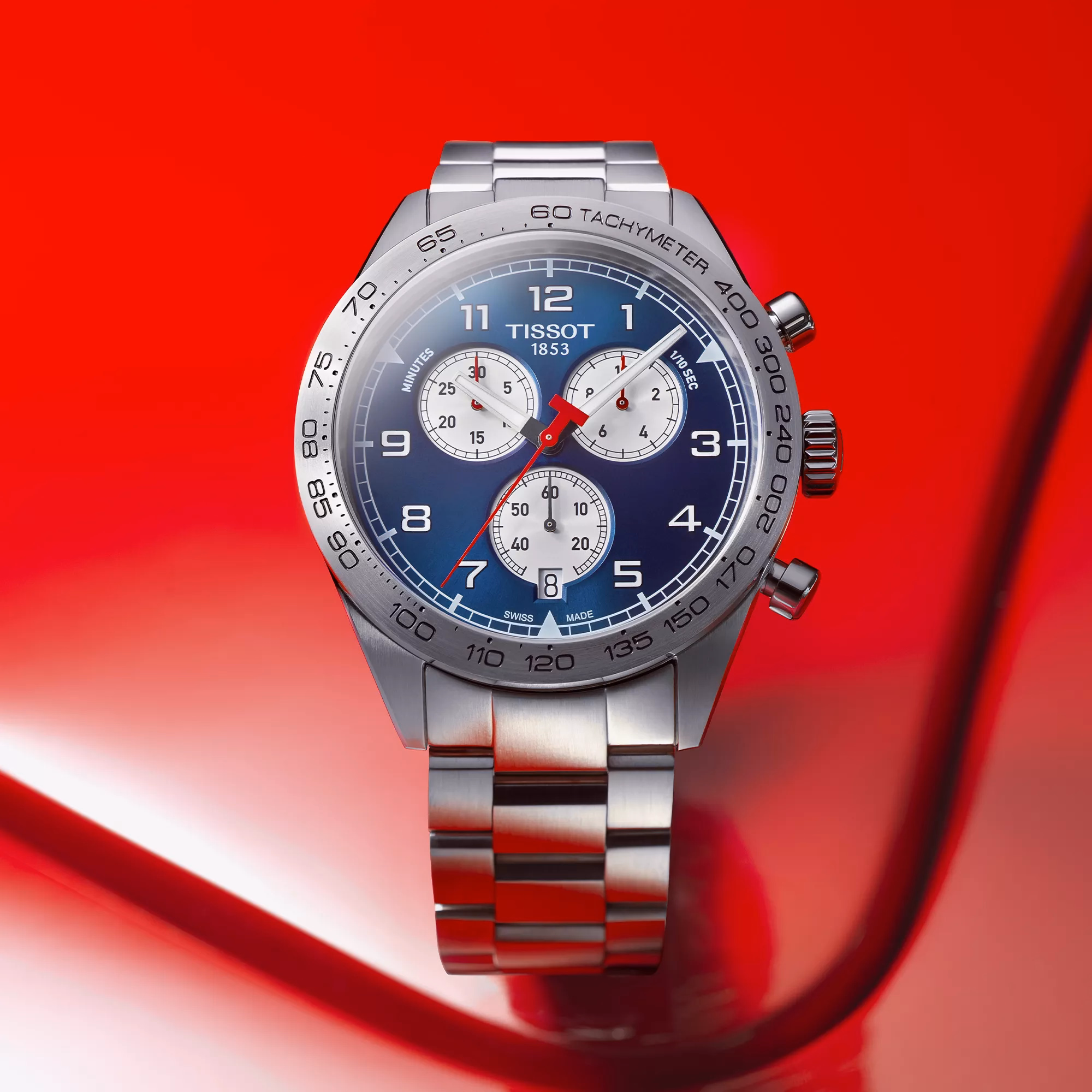 TISSOT 天梭 PRS 516 Chronograph 賽車藍三眼計時錶 T131.617.11.042.00