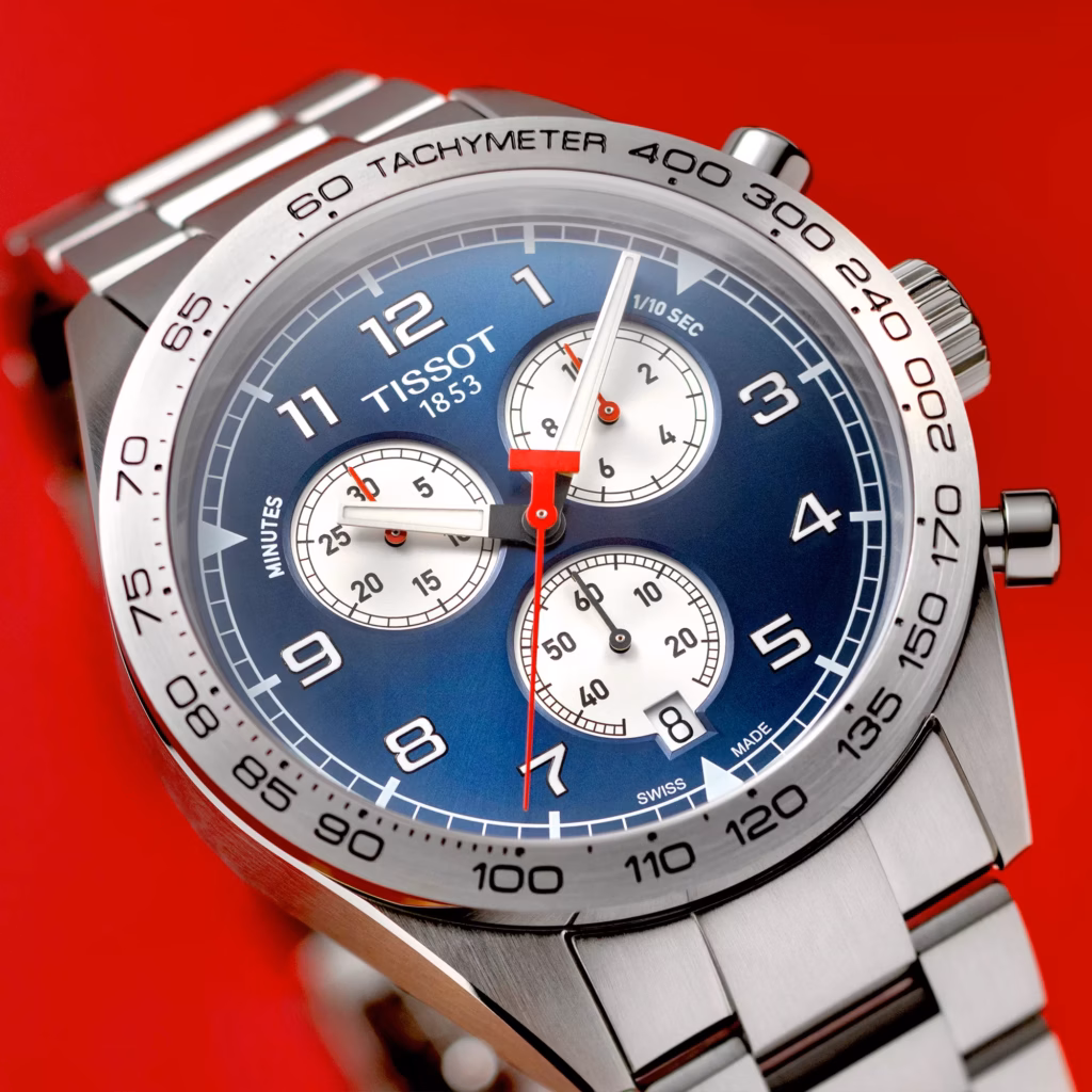 TISSOT 天梭 PRS 516 Chronograph 賽車藍三眼計時錶 T131.617.11.042.00