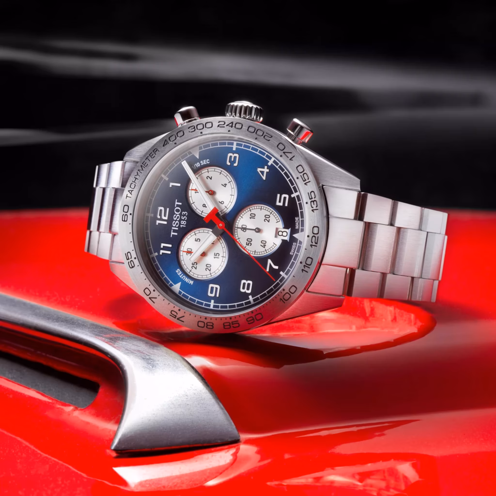 TISSOT 天梭 PRS 516 Chronograph 賽車藍三眼計時錶 T131.617.11.042.00