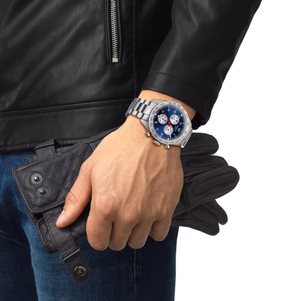 TISSOT 天梭 PRS 516 Chronograph 賽車藍三眼計時錶 T131.617.11.042.00：圖片 6