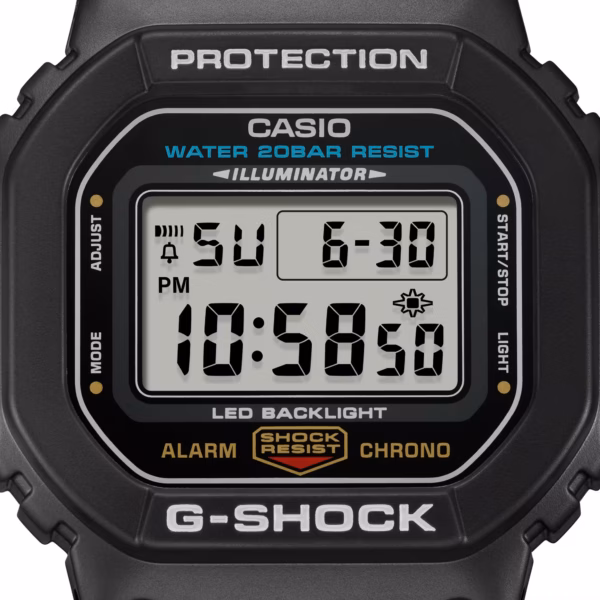 CASIO 卡西歐 G-SHOCK DW-5600UE-1 黑色 經典數位電子錶：圖片 4