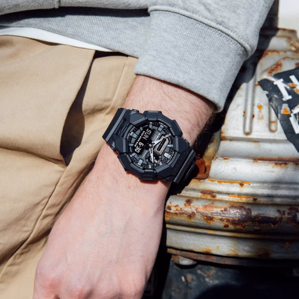 CASIO 卡西歐 G-SHOCK GA-010-1A1DR 全黑 裝甲系列 數位指針雙顯錶：圖片 4