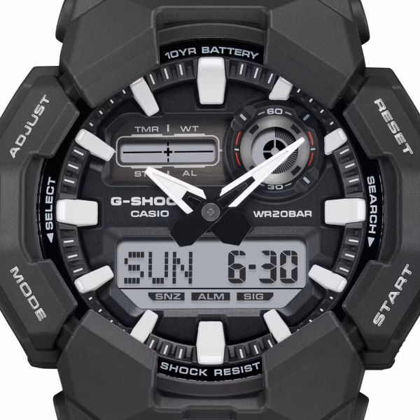 CASIO 卡西歐 G-SHOCK GA-010-1ADR 黑色 裝甲系列 數位指針雙顯錶：圖片 2