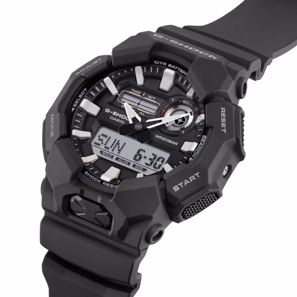 CASIO 卡西歐 G-SHOCK GA-010-1ADR 黑色 裝甲系列 數位指針雙顯錶