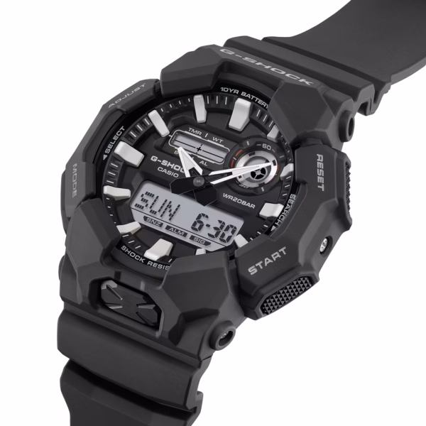 CASIO 卡西歐 G-SHOCK GA-010-1ADR 黑色 裝甲系列 數位指針雙顯錶：圖片 5