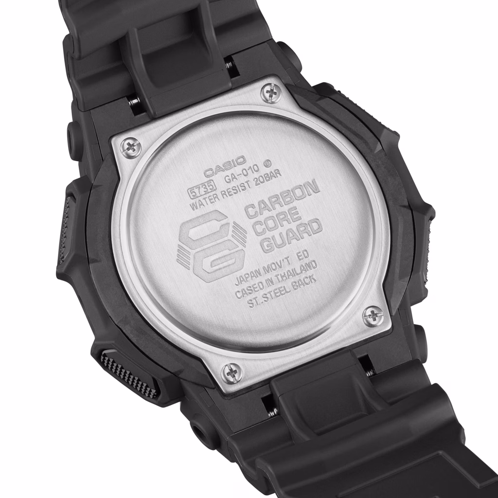 CASIO 卡西歐 G-SHOCK GA-010-1A1DR 全黑 裝甲系列 數位指針雙顯錶