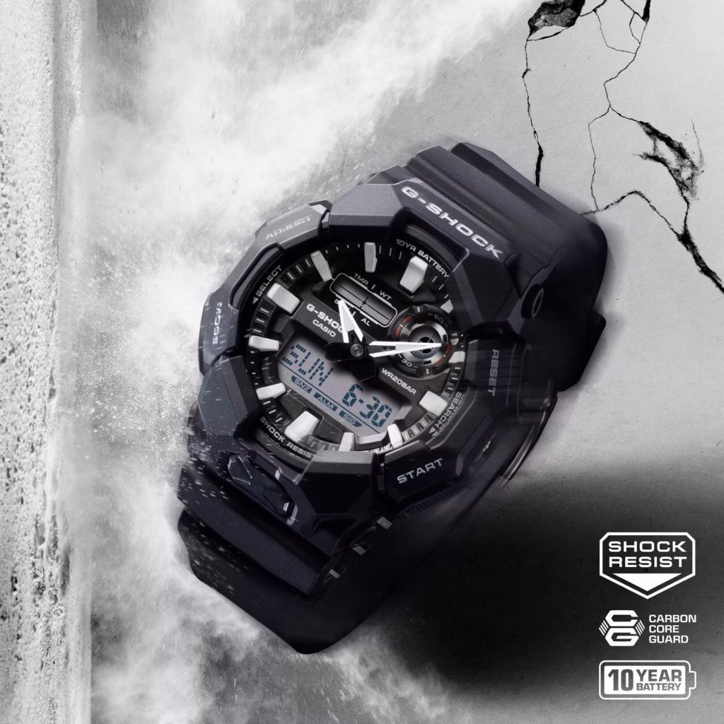 CASIO 卡西歐 G-SHOCK GA-010-1ADR 黑色 裝甲系列 數位指針雙顯錶