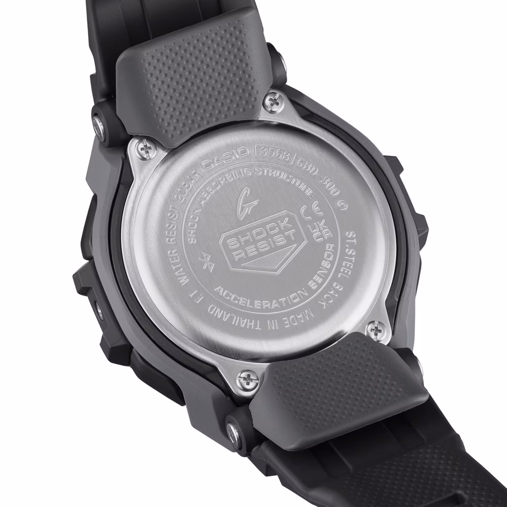 CASIO 卡西歐 G-SHOCK GBD-300-1DR G-SQUAD 黑色八角 運動訓練數位錶