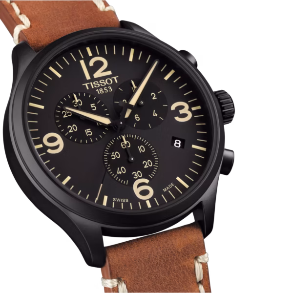 TISSOT 天梭 Chrono XL Classic 韻馳系列 皮革黑色計時腕錶 T116.617.36.057.00：圖片 3