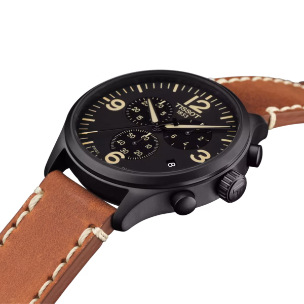 TISSOT 天梭 Chrono XL Classic 韻馳系列 皮革黑色計時腕錶 T116.617.36.057.00：圖片 2